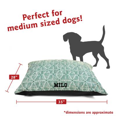 Show full view: Majestic Pet Charlie Personalized Pillow Cat & Dog Bed, Emerald, Small/Medium slide 3 of 6