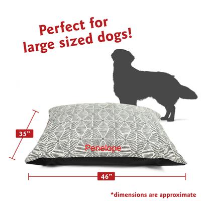 Show full view: Majestic Pet Charlie Personalized Pillow Cat & Dog Bed, Gray, Large slide 3 of 6