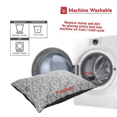 Show full view: Majestic Pet Charlie Personalized Pillow Cat & Dog Bed, Gray, Large slide 5 of 6