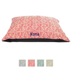 Majestic Pet Charlie Personalized Pillow Cat & Dog Bed, Salmon, Large