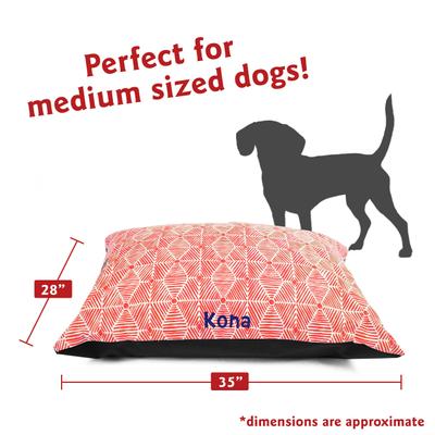 Show full view: Majestic Pet Charlie Personalized Pillow Cat & Dog Bed, Salmon, Small/Medium slide 3 of 6