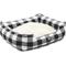 Show in main carousel: Majestic Pet Contemp Lounge Anderson Check Bolster Dog Bed with Removable Cover, Black, Medium slide 3 of 6