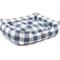 Show in main carousel: Majestic Pet Contemp Lounge Anderson Check Bolster Dog Bed with Removable Cover, Blue, Medium slide 3 of 5