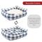 Show in main carousel: Majestic Pet Contemp Lounge Anderson Check Bolster Dog Bed with Removable Cover, Blue, Medium slide 4 of 5