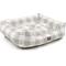 Show in main carousel: Majestic Pet Contemp Lounge Anderson Check Bolster Dog Bed with Removable Cover, Grey, Medium slide 4 of 6