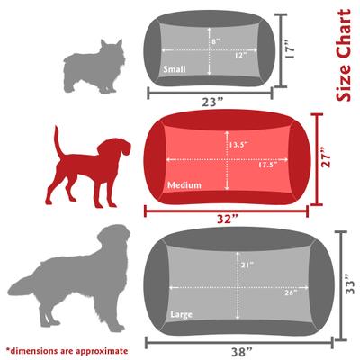 Show full view: Majestic Pet Contemp Lounge Anderson Check Bolster Dog Bed with Removable Cover, Grey, Medium slide 6 of 6