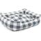 Show in main carousel: Majestic Pet Contemp Lounge Anderson Check Bolster Dog Bed with Removable Cover, Gunmetal Blue, Medium slide 3 of 5