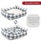 Show in main carousel: Majestic Pet Contemp Lounge Anderson Check Bolster Dog Bed with Removable Cover, Gunmetal Blue, Medium slide 4 of 5