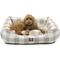 Show in main carousel: Majestic Pet Contemp Lounge Anderson Check Bolster Dog Bed with Removable Cover, Tan, Small slide 2 of 6