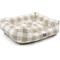 Show in main carousel: Majestic Pet Contemp Lounge Anderson Check Bolster Dog Bed with Removable Cover, Tan, Small slide 4 of 6