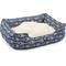 Show in main carousel: Majestic Pet Contemp Lounge Arrow Bolster Dog Bed with Removable Cover, Blue with White Arrows, Small slide 3 of 6