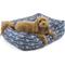Show in main carousel: Majestic Pet Contemp Lounge Arrow Bolster Dog Bed with Removable Cover, Blue with White Arrows, Small slide 2 of 6