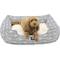 Show in main carousel: Majestic Pet Contemp Lounge Arrow Bolster Dog Bed with Removable Cover, Grey with White Arrows, Small slide 1 of 6