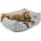 Show in main carousel: Majestic Pet Contemp Lounge Arrow Bolster Dog Bed with Removable Cover, Grey with White Arrows, Small slide 2 of 6