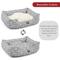 Show in main carousel: Majestic Pet Contemp Lounge Arrow Bolster Dog Bed with Removable Cover, Grey with White Arrows, Small slide 5 of 6