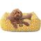 Show in main carousel: Majestic Pet Contemp Lounge Aruba Bolster Dog Bed with Removable Cover, Citrus/Yellow, Small slide 2 of 6