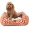 Show in main carousel: Majestic Pet Contemp Lounge Aruba Bolster Dog Bed with Removable Cover, Orange, Small slide 1 of 6