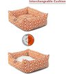 Show in main carousel: Majestic Pet Contemp Lounge Aruba Bolster Dog Bed with Removable Cover, Orange, Small slide 5 of 6