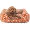 Show in main carousel: Majestic Pet Contemp Lounge Aruba Bolster Dog Bed with Removable Cover, Orange, Small slide 2 of 6