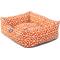 Show in main carousel: Majestic Pet Contemp Lounge Aruba Bolster Dog Bed with Removable Cover, Orange, Small slide 4 of 6