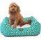 Show in main carousel: Majestic Pet Contemp Lounge Aruba Bolster Dog Bed with Removable Cover, Pacific/Teal, Small slide 1 of 6