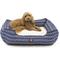 Show in main carousel: Majestic Pet Contemp Lounge Boho Arrow Bolster Dog Bed with Removable Cover, Blue with White Arrows, Small slide 1 of 6