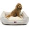 Show in main carousel: Majestic Pet Contemp Lounge Boho Arrow Bolster Dog Bed with Removable Cover, Grey with White Arrows, Small slide 1 of 6