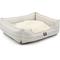 Show in main carousel: Majestic Pet Contemp Lounge Boho Arrow Bolster Dog Bed with Removable Cover, Grey with White Arrows, Small slide 3 of 6