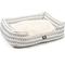 Show in main carousel: Majestic Pet Contemp Lounge Boho Arrow Bolster Dog Bed with Removable Cover, White with Black Arrows, Small slide 4 of 7