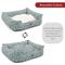 Show in main carousel: Majestic Pet Contemp Lounge Charlie Bolster Dog Bed with Removable Cover, Emerald, Small slide 5 of 6