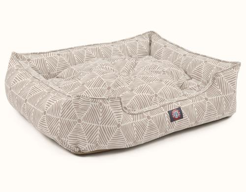 Show full view: Majestic Pet Contemp Lounge Charlie Bolster Dog Bed with Removable Cover, Metallic Beige, Small slide 5 of 7