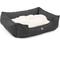 Show in main carousel: Majestic Pet Contemp Lounge Faux Suede Bolster Dog Bed with Removable Cover, Gray, Small slide 3 of 6