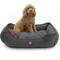 Show in main carousel: Majestic Pet Contemp Lounge Faux Suede Bolster Dog Bed with Removable Cover, Gray, Small slide 2 of 6