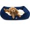 Show in main carousel: Majestic Pet Contemp Lounge Faux Suede Bolster Dog Bed with Removable Cover, Navy, Small slide 1 of 7
