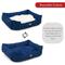 Show in main carousel: Majestic Pet Contemp Lounge Faux Suede Bolster Dog Bed with Removable Cover, Navy, Small slide 6 of 7