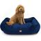 Show in main carousel: Majestic Pet Contemp Lounge Faux Suede Bolster Dog Bed with Removable Cover, Navy, Small slide 3 of 7