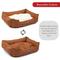 Show in main carousel: Majestic Pet Contemp Lounge Faux Suede Bolster Dog Bed with Removable Cover, Rust, Small slide 5 of 6