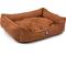 Show in main carousel: Majestic Pet Contemp Lounge Faux Suede Bolster Dog Bed with Removable Cover, Rust, Small slide 4 of 6