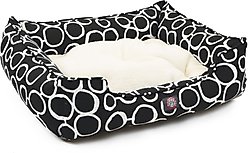 Majestic Pet Contemp Lounge Fusion Bolster Dog Bed with Removable Cover, Black, Small slide 2 of 6