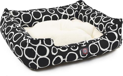 Show full view: Majestic Pet Contemp Lounge Fusion Bolster Dog Bed with Removable Cover, Black, Small slide 3 of 6