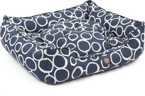 Show full view: Majestic Pet Contemp Lounge Fusion Bolster Dog Bed with Removable Cover, Navy Blue, Small slide 4 of 6