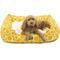 Show in main carousel: Majestic Pet Contemp Lounge Fusion Bolster Dog Bed with Removable Cover, Yellow, Small slide 1 of 7