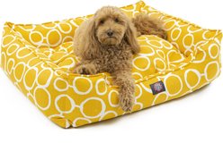 Majestic Pet Contemp Lounge Fusion Bolster Dog Bed with Removable Cover, Yellow, Small slide 2 of 6