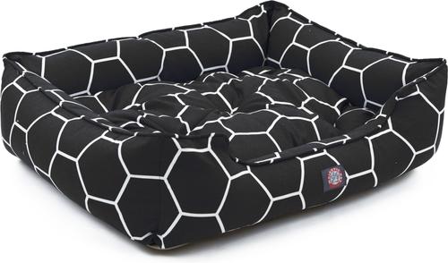 Show full view: Majestic Pet Contemp Lounge Hexo Shapes Bolster Dog Bed with Removable Cover, Black, Small slide 4 of 6
