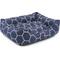 Show in main carousel: Majestic Pet Contemp Lounge Hexo Shapes Bolster Dog Bed with Removable Cover, Blue, Small slide 4 of 6