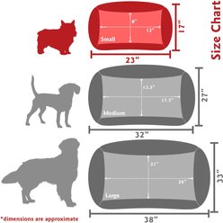 Majestic Pet Contemp Lounge Jackson Heathered Bolster Dog Bed with Removable Cover, Gray, Small slide 2 of 6
