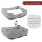 Show in main carousel: Majestic Pet Contemp Lounge Jackson Heathered Bolster Dog Bed with Removable Cover, Gray, Small slide 5 of 6