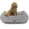 Show in main carousel: Majestic Pet Contemp Lounge Jackson Heathered Bolster Dog Bed with Removable Cover, Gray, Small slide 2 of 6