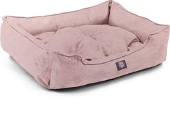 Majestic Pet Contemp Lounge Jackson Heathered Bolster Dog Bed with Removable Cover, Pink, Small slide 2 of 6