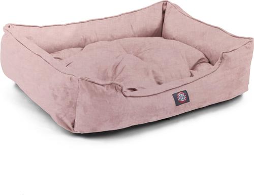 Show full view: Majestic Pet Contemp Lounge Jackson Heathered Bolster Dog Bed with Removable Cover, Pink, Small slide 4 of 6
